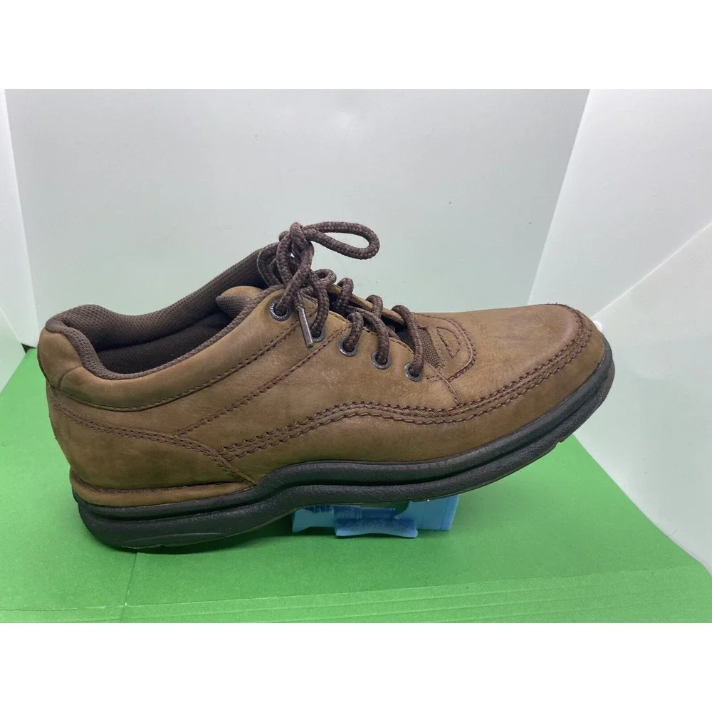 Rockport Mens Brown Lace Up Comfort Shoes Size 8.5M MWT17 Leather Oxford